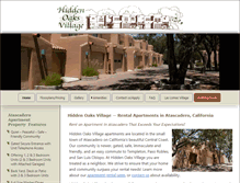 Tablet Screenshot of hiddenoaksvillage.com